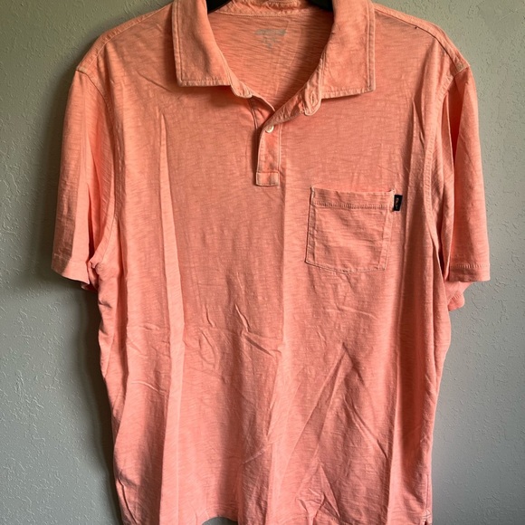 Men’s Peach Vineyard Vines Short Sleeve Island Polo Size M - Picture 1 of 6